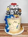 Confetti! Pirate Happy Birthday Cake Topper Halloween Pirate Party Decoration Nautical Sailing Treasure Pirate Themed Party Supplies gallery image