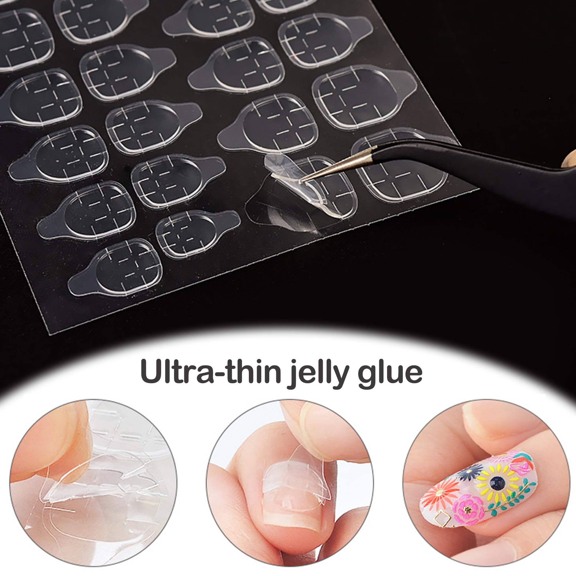 1440 Nagelkleber Pads, 60 Blatt Nail Glue Jelly Gel, Nagelkleber Aufkleber,  Press On Nails Klebepads, Doppelseitiges Gelee Nagel Klebepads, Fr  Nagelstudio, Nail Art: Amazon.de: Kosmetik