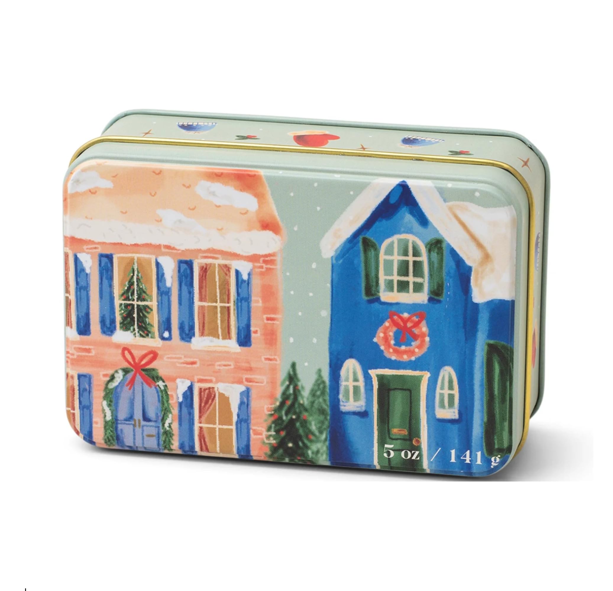 Paddywax Holiday Candles Small 2-Wick Scented Soy Wax Candle in Tin, 5-Ounce, Winter Balsam