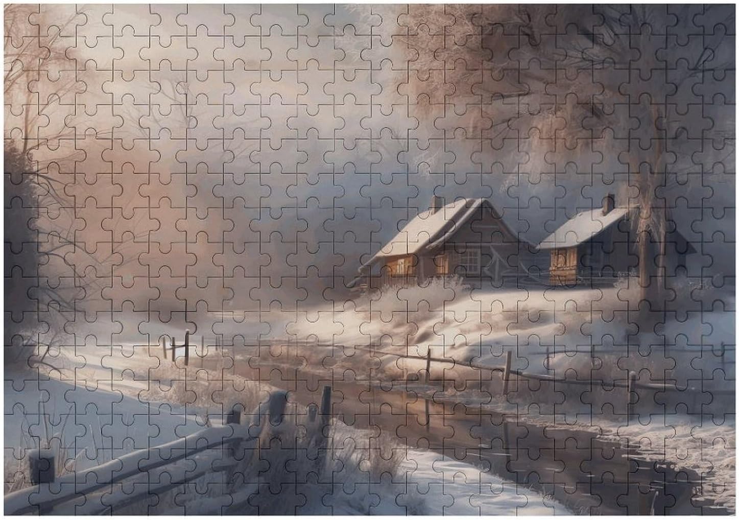 Winter Scene Puzzles for Adults 300 PCS Home Decor image 3