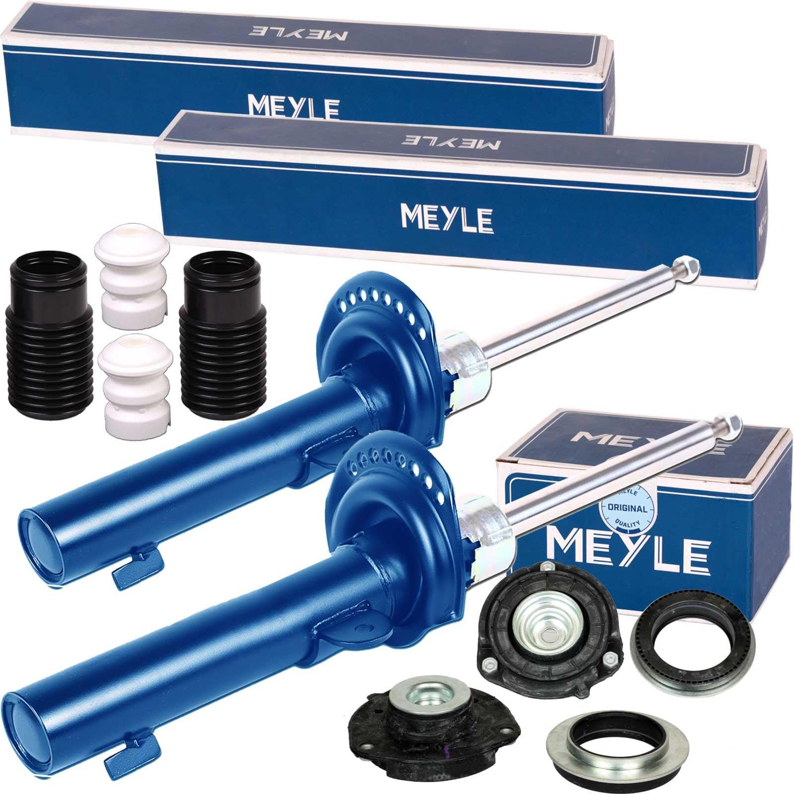 2x Meyle Stoßdämpfer Domlager Protect Kit | 2x 126 623 0055, 2x 100 412 2039/S, 1x 910059 für Golf 5+6 Passat B6 CC