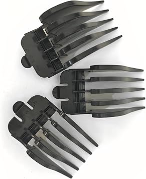 3 Pack Hair Clipper Comb Black Set 32mm/38mm/51mm Compatible Replacement for Wahl 5 Star Magic Clip