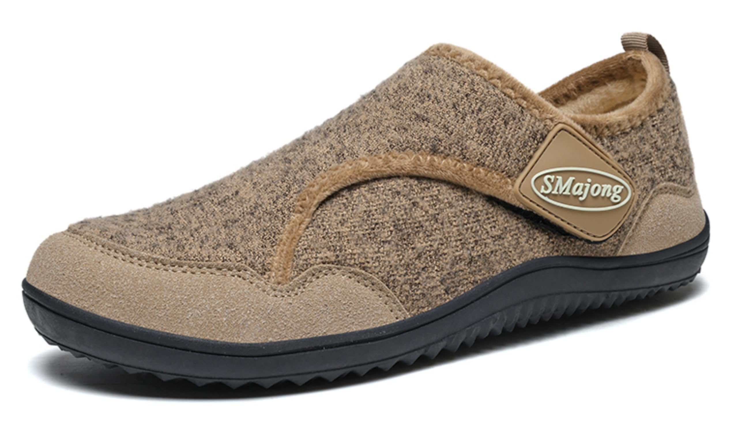 SMajong Zapatillas de Estar en Casa Hombre Invierno Mujer Pantuflas Antideslizantes Zapatos Cálido Cómodo de Planos Gr.36-46