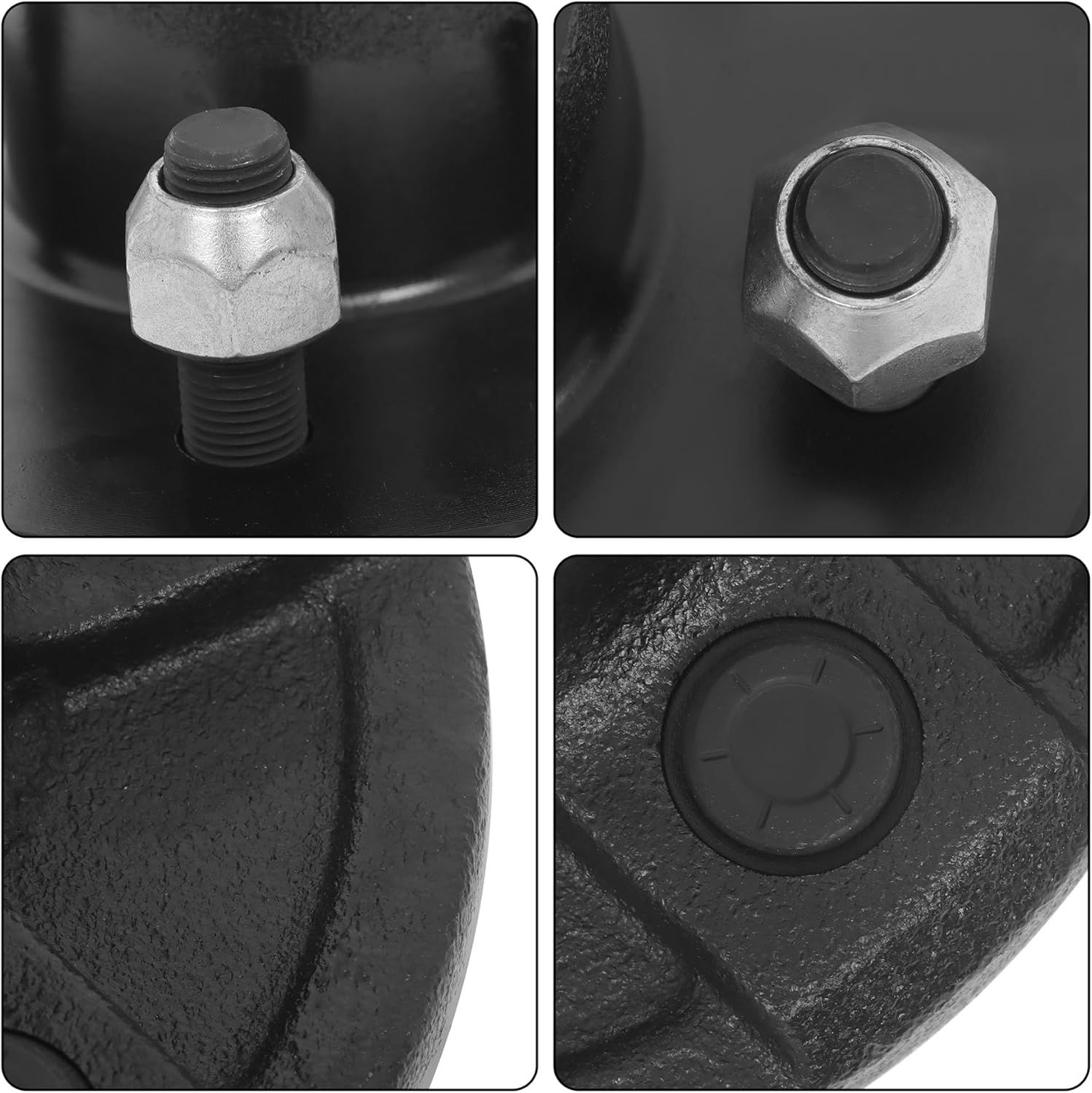 GXYWADY 2 Sets 5 on 4.5' Trailer Hub Kit and 8.25' Square Spindle Replacement for 3500 lbs 84 Spindle with Trailer Bearing Kit (6 Pieces/Set)