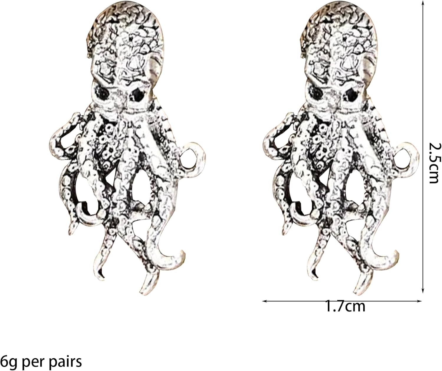 Vintage Gothic Octopus Dangle Earrings Studs for Women Punk Octopus Goth Animal Drop Dangling Earrings Halloween Christmas Party Jewelry - Image 5