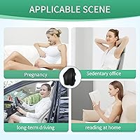Vista 6 de Almohada de apoyo lumbar para silla de oficina, almohada de respaldo para silla de automóvil, soporte ergonómico para silla de respaldo, almohada