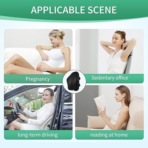 Miniatura 6 de Almohada de apoyo lumbar para silla de oficina, almohada de respaldo para silla de automóvil, soporte ergonómico para silla de respaldo, almohada de