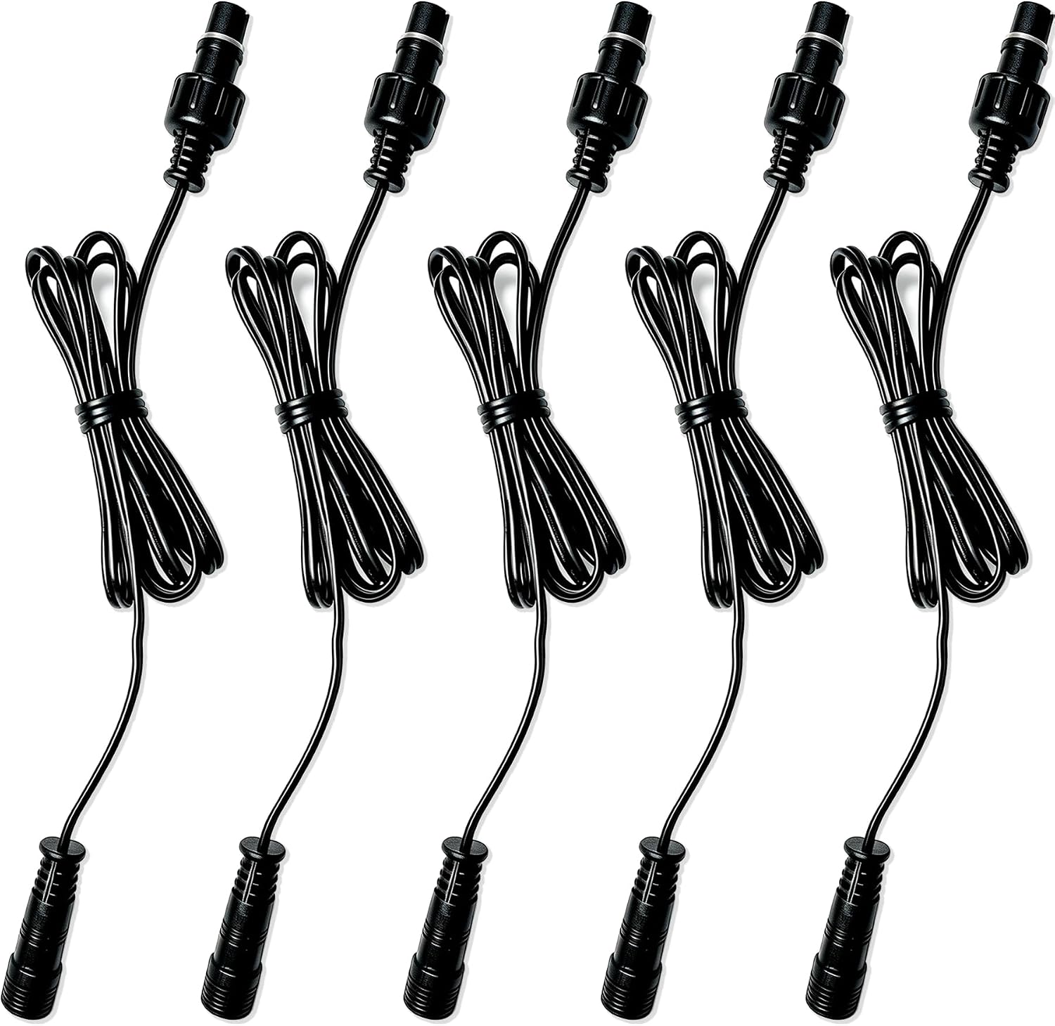 2 Pin Extension Cable Cord 3.3FT 5 Pack, IP67 Waterproof Deck Cord
