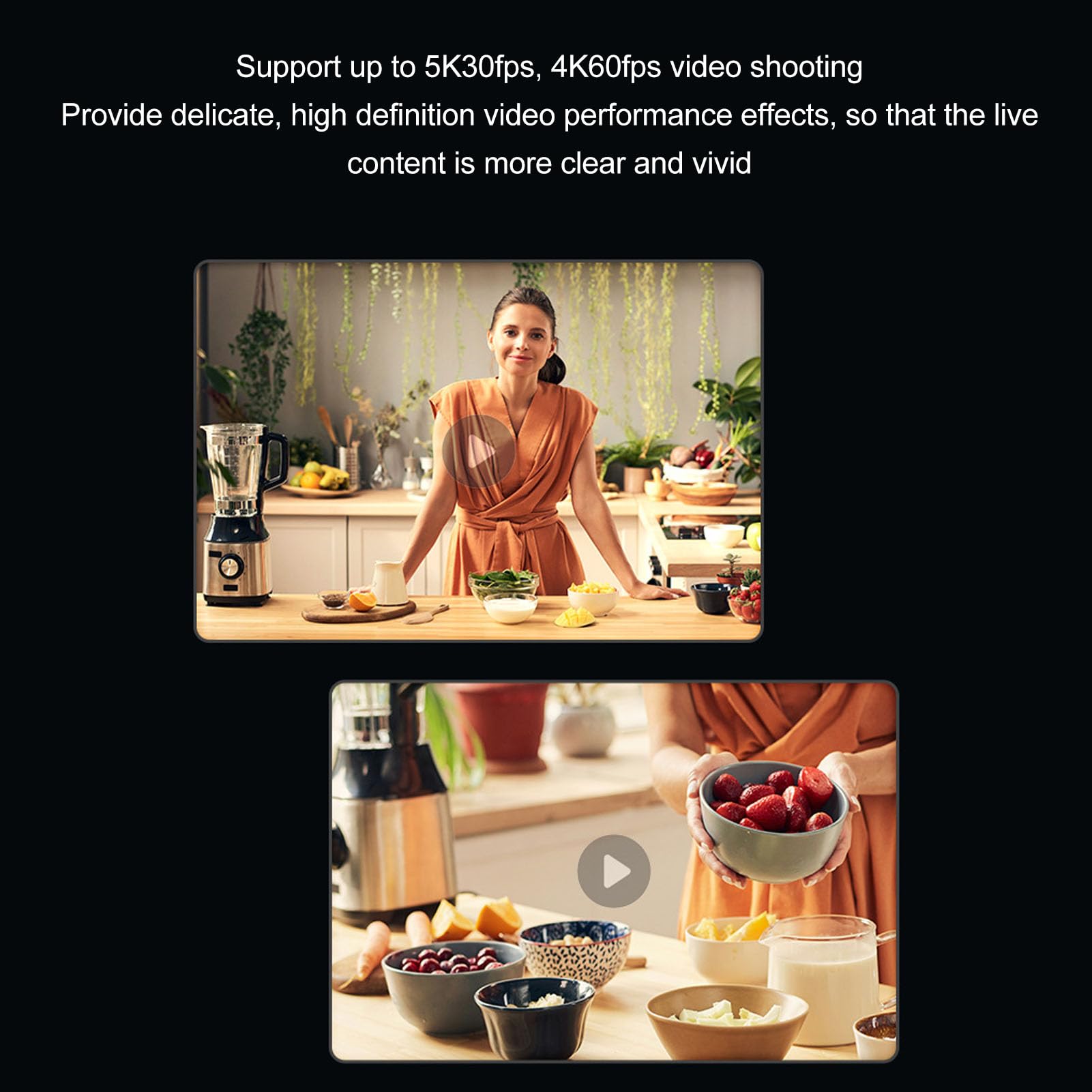 Bewinner Videocamera 5K 30FPS, Videocamera 4K 60FPS, Fotocamera per con Zoom Ottico 12X - Touchscreen Ruotabile da 3,5 Pollici, Controllo AF MF, Zoom Ibrido 40X, WDR, Antishake