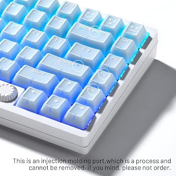 GMKWTL XVX Blue Jade Key Cap, Double Shot PBT Key Cap Set 142 Keys, Cherry Profile Keyboard Key Cap 60%/65%/75%/TKL/96%/100% Layout Perfect for Mechanical Keyboard