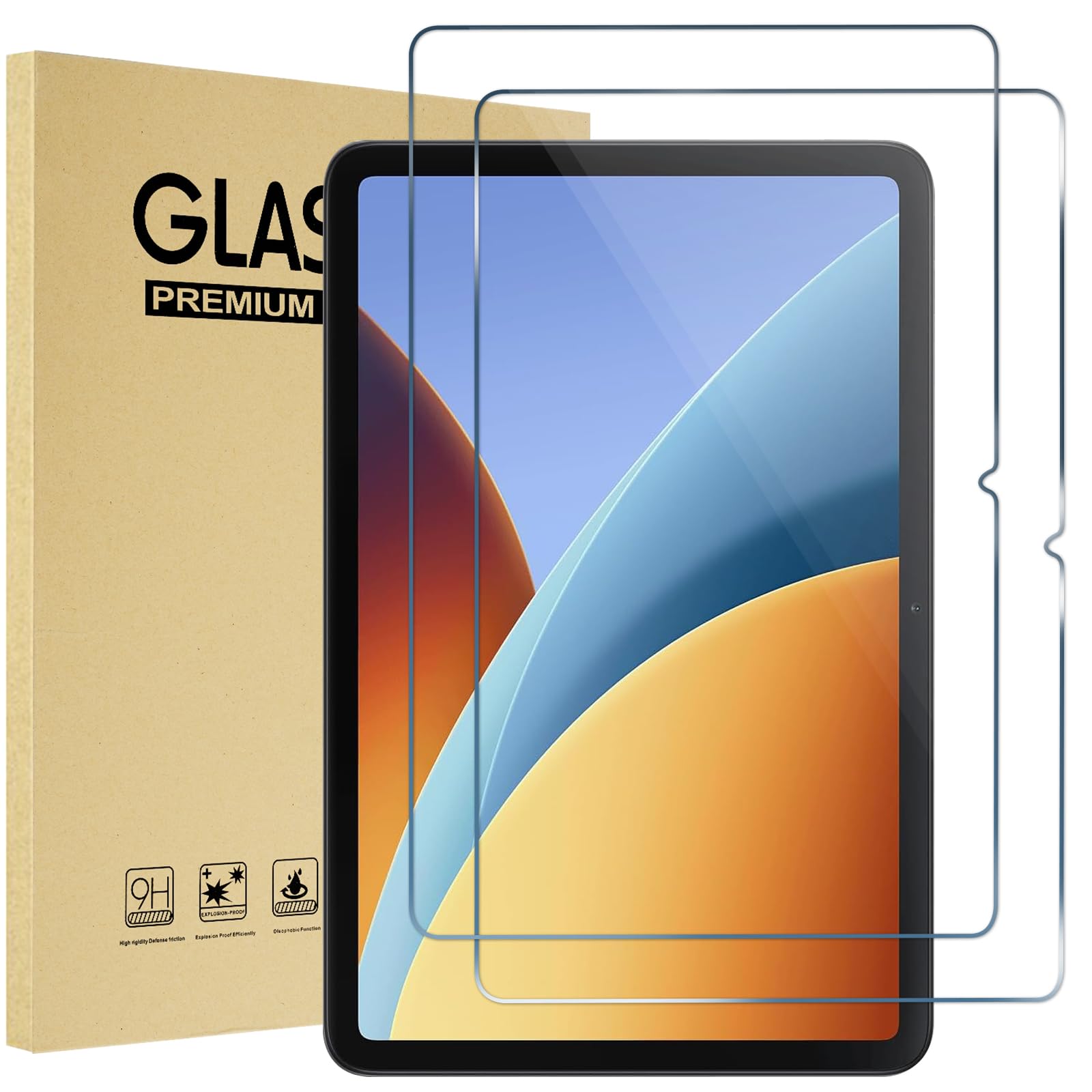 ProCase 2 Stück Schutzfolie für Xiaomi Redmi Pad 2 SE 9,7 Zoll 2026, 9H Gehärtetes Glas Displayschutz Screen Protector für Redmi Pad 2 SE 9.7" Schutzglas