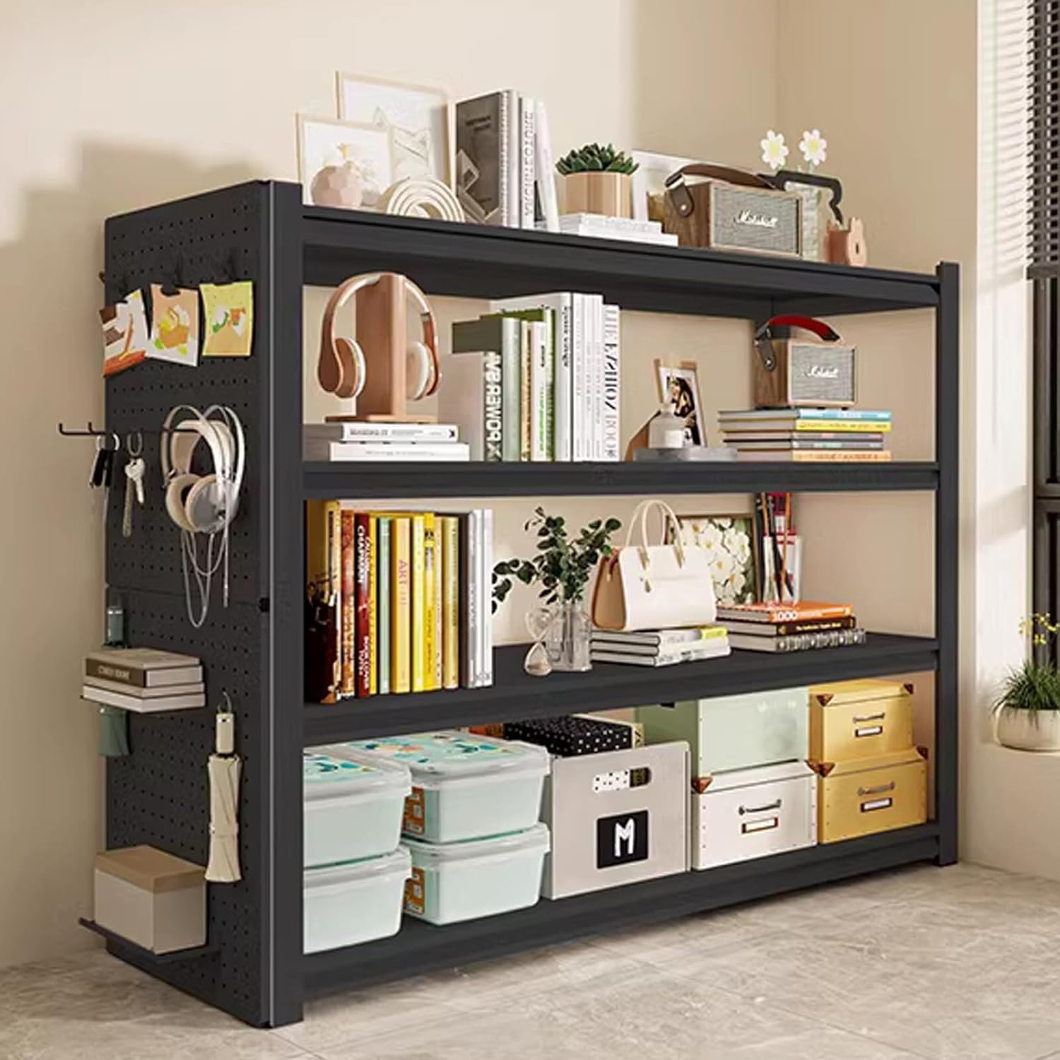 ディスプレイラック ラック2個セット 本棚 リビング収納 隠せる収納 3色対応の通販情報 - 家具通販のわくわくランド 本店 収納ラック シェルフ 多機能ラック 本・書類・日用品収納 ゾーニング分類 装飾品ディスプレイ 合理的レイアウト 収納棚(Brack,