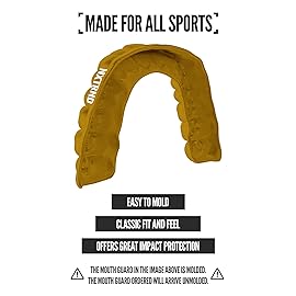 2 Pack Nxtrnd Classic Mouthguard, Custom Fit Sports Mouthpiece for Football, Boxing, MMA, Basketball, Hockey, Lacrosse, Youth & Adult (Gold)