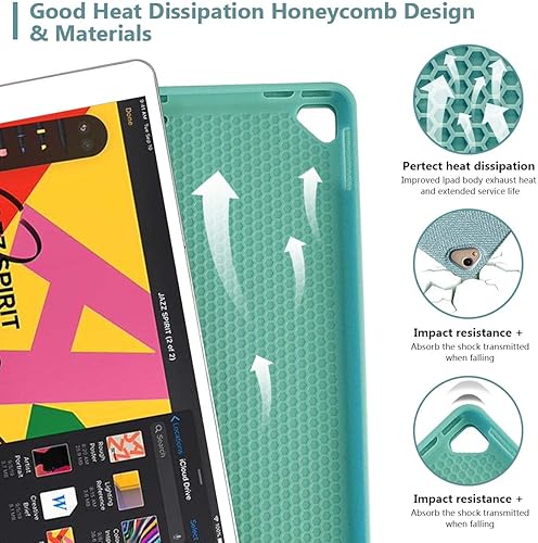 Miniatura 9 de MMK Funda de teclado para iPad de 10.2 pulgadas 987 generación 202120202019, teclado inalámbrico BT desmontable con cubierta protectora magnética