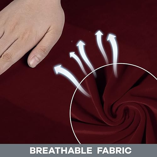 Miniatura 4 de WEERRW Funda de sofá de terciopelo, funda de sofá de alta elasticidad con espuma antideslizante y parte inferior elástica, protector de muebles para