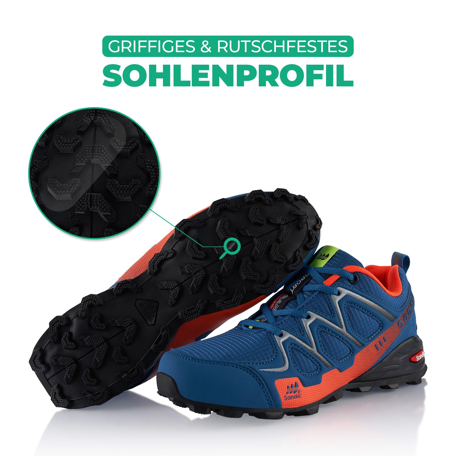 Fusskleidung® Damen Herren Wanderschuhe atmungsaktive Trail Running Trekkingschuhe