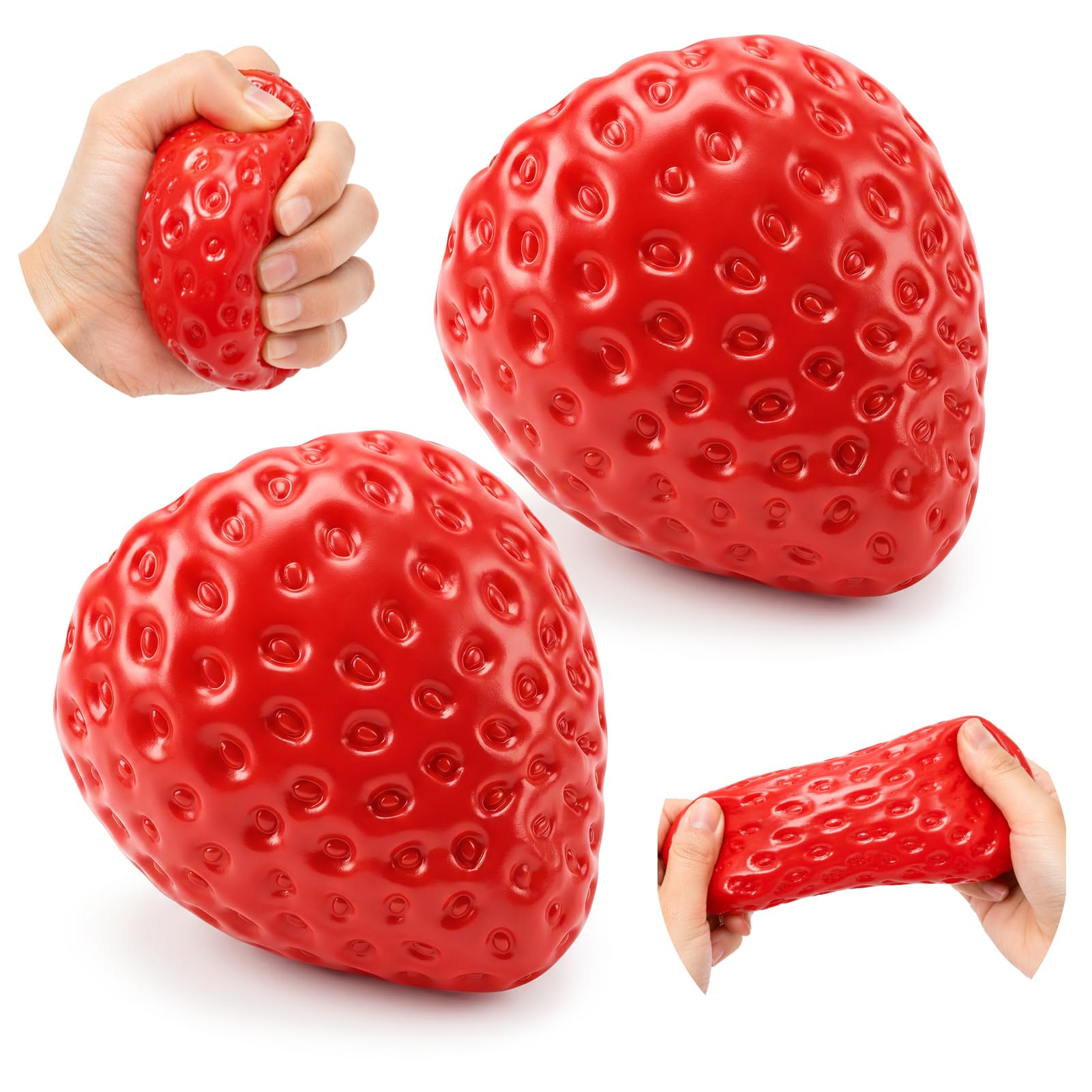 2pc Strawberry Squishy Cute Strawberry Squishy Soft Foam Stress Relief Ball