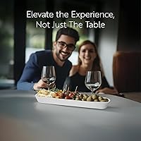 Vista 7 de Restaurantware Siluro - Bandeja de oliva de 12 pulgadas, 1 plato de oliva estrecho, apto para microondas, apto para horno, bandeja estrecha