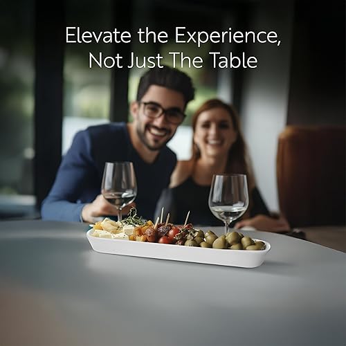 Miniatura 7 de Restaurantware Siluro - Bandeja de oliva de 12 pulgadas, 1 plato de oliva estrecho, apto para microondas, apto para horno, bandeja estrecha de