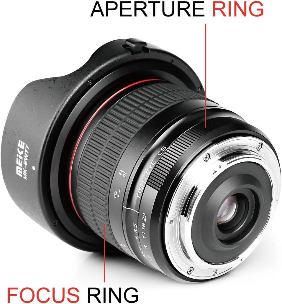 Prоmо 40% оƒƒ MEKE 8mm f3.5 Ultra Wide Angle Manual Focus Rectangle Fisheye Lens Compatible with Nikon APS-C DSLR D500 D3200 D3300 D3400 D3500 D5200 D5300 D5500 D5600 D7100 D7200 D7500 DSLR Cameras