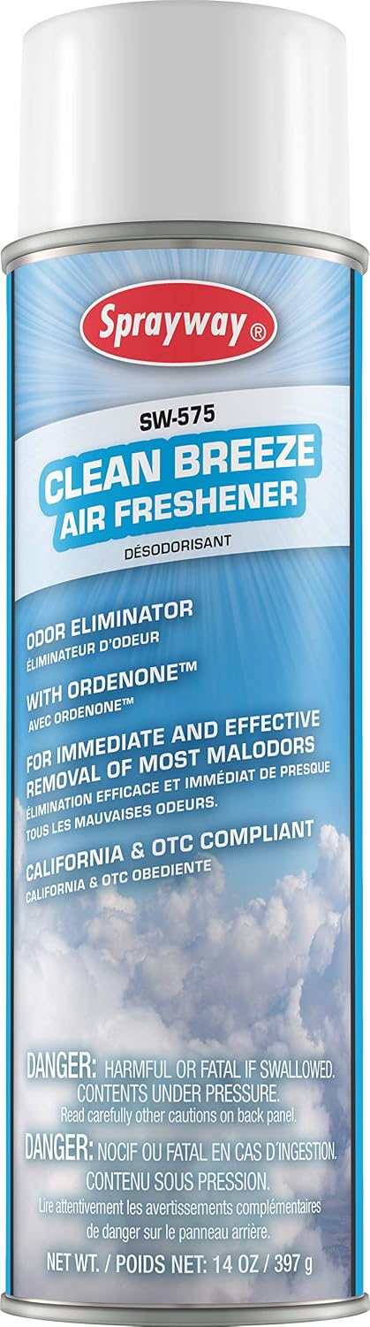 Sprayway SW575 Clean Breeze Air Freshener, 14 oz