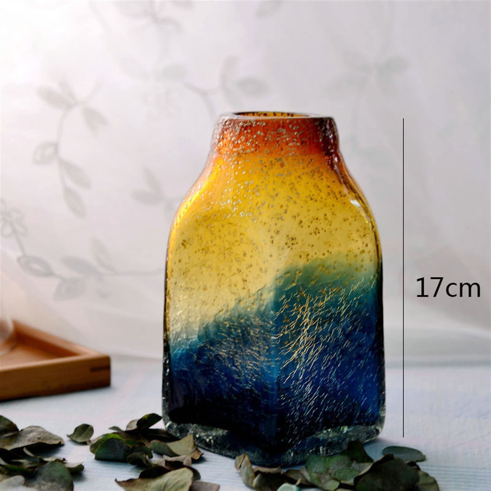 wazony wielokolorowy ręcznie robiony wazon terrarium, kolorowy szklany wazon na dekoracje ślubne, dekoracja domu, wazony na kwiaty wazon (S)