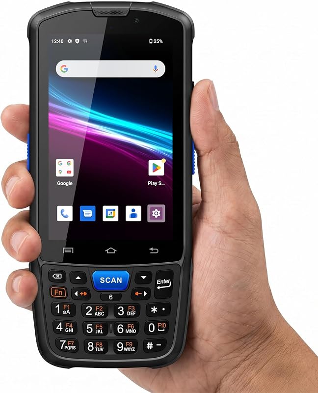 Farset F7-WiFi Android 14 Escáner de código de barras PDA para almacén y logística | Motor Zebra SE6100 de escaneo 1D/2D/QR, WIFI, Bluetooth y GPS, batería extraíble de 5000 mAh, resistente IP67