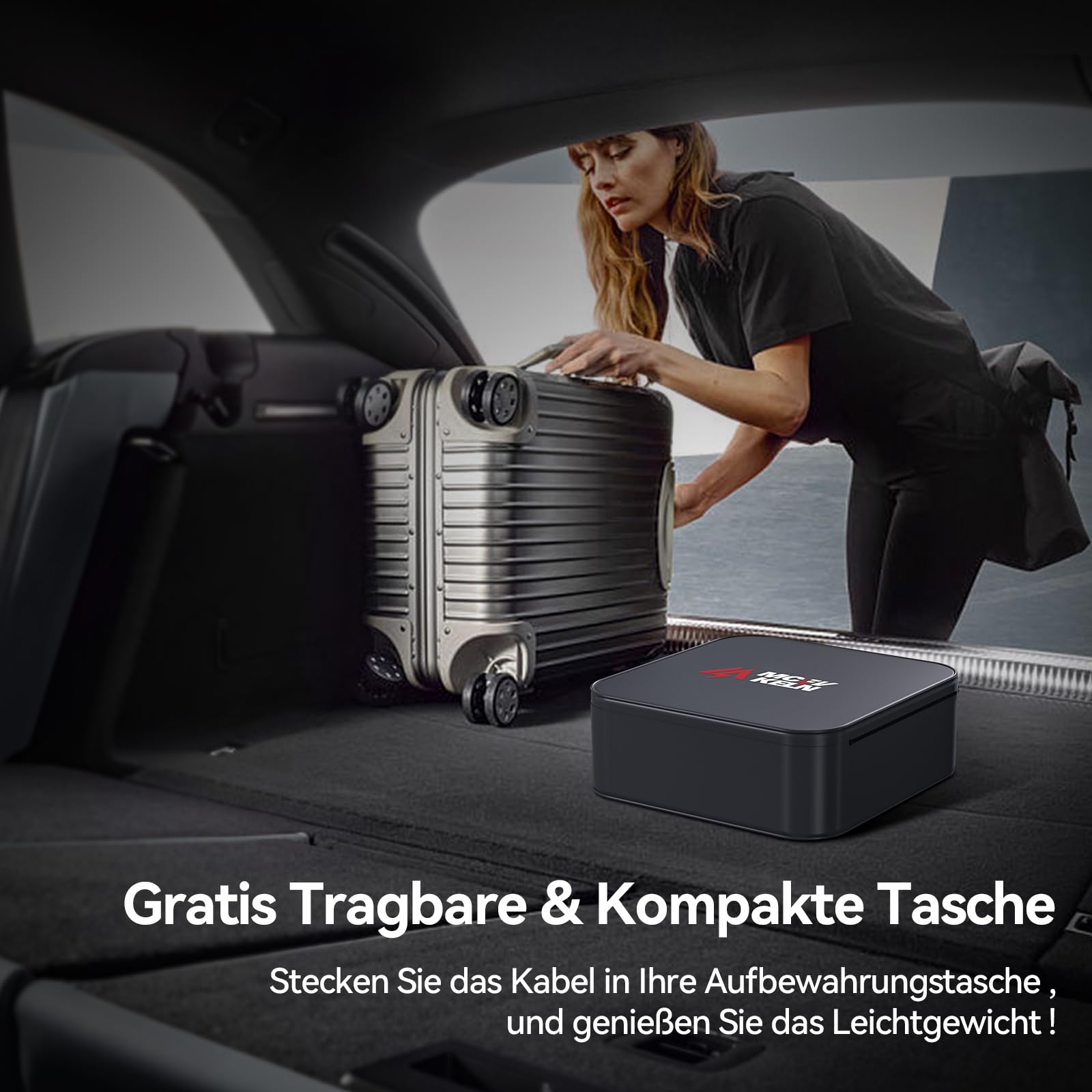 Typ 2 Ladekabel 22kW für Elektroauto & Hybrid Typ 2 -Mode 3 Ladekabel E Auto - 32A| 3 Phasig| 5M Ladekabel Elektroauto Typ 2 EV Charger mit Handtasche, Schwarz
