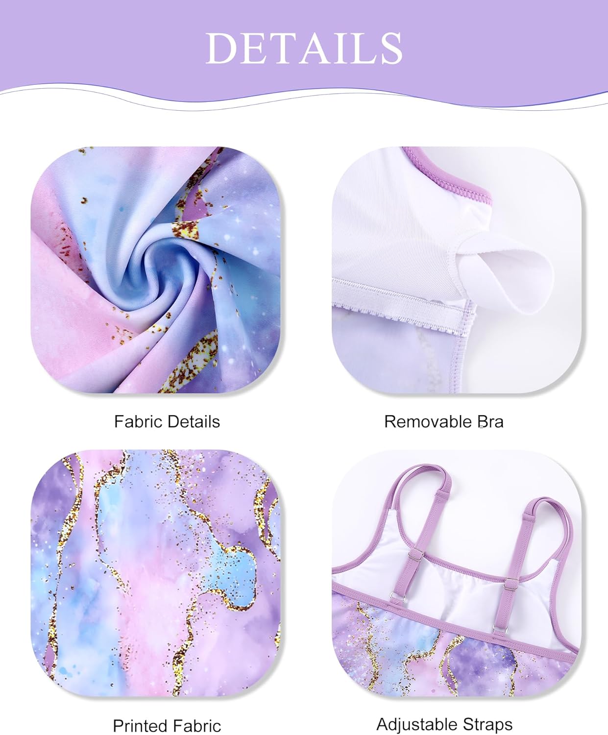 Tankini Swimsuits for Girls Flowy Tank Tops with Shorts 2 Piece Bathing Suits for Teens Girl 7-18 Years