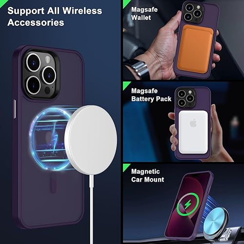 Vista 767 de MOCCA - Funda magnética resistente para iPhone 11 de 6.1 pulgadas, compatible con MagSafe, protector de pantalla de vidrio + protector de lente