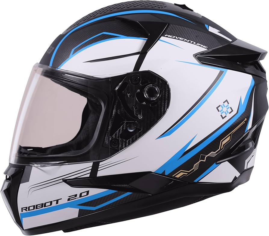 Steelbird SBH-35 Robot 2.0 Adventure Full Face Helmet, Dual Visor