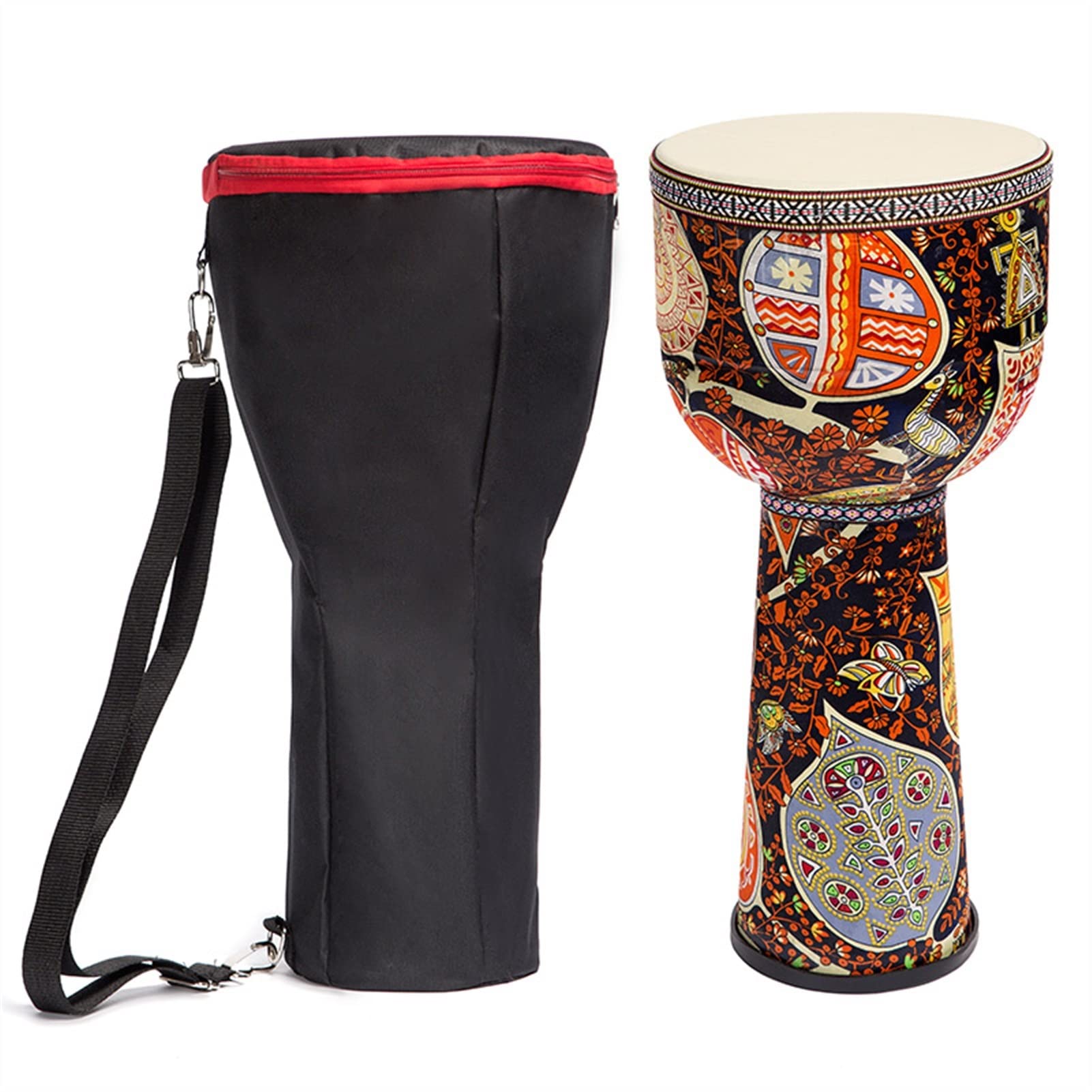 TSTS Djembé Djembe pour Tambourin pour Enfants Débutants Abdos Dessin Animé Tambourin De Tissu Coloré De 10 Pouces De 10 Pouces