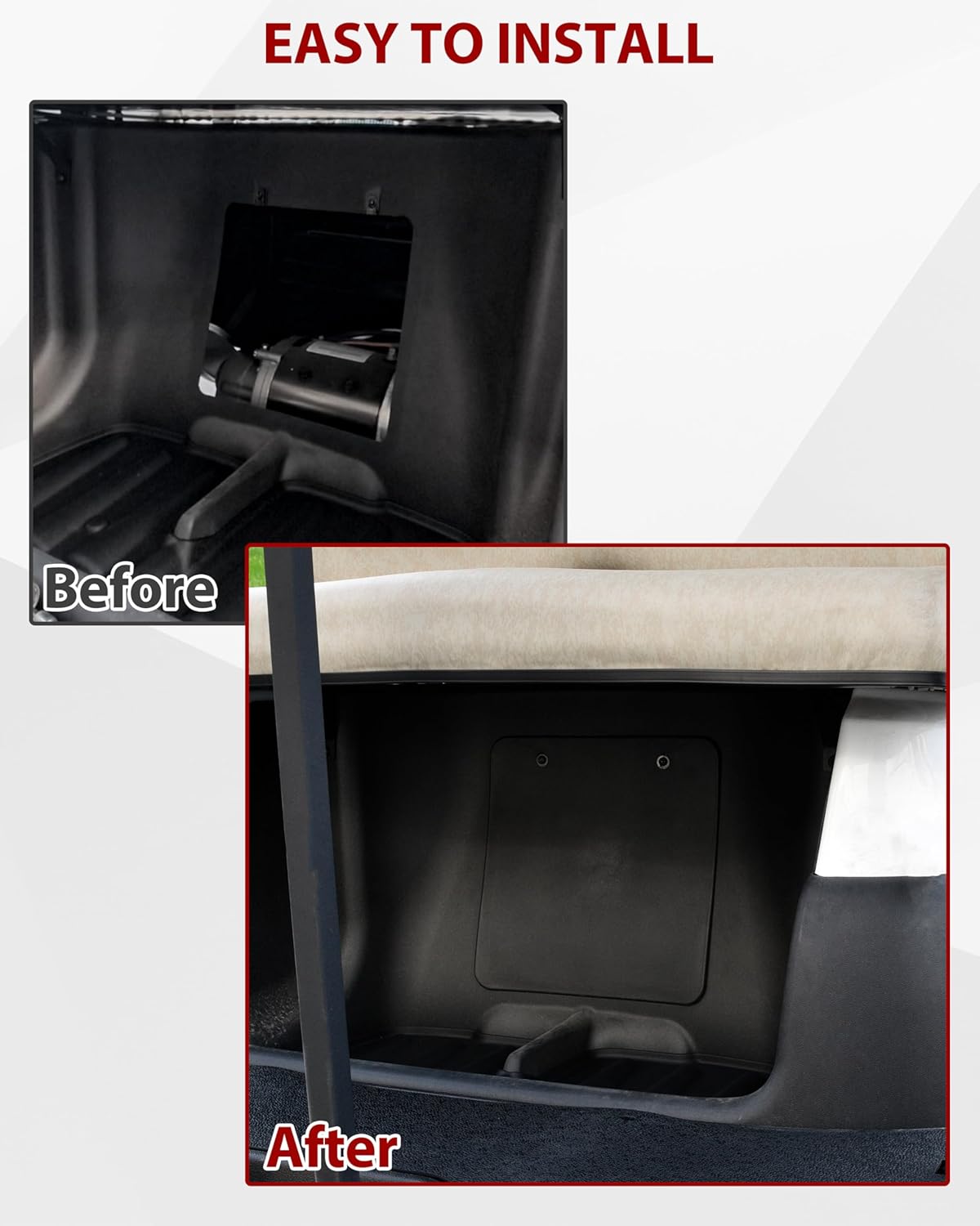 SAUTVS Access Panel Rear Access Cover Compatible with Club Car Tempo Golf Cart Accessories, Easy Installation
