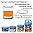SELEWARE Portable Stackable Food Storage Containers for Snacks Formula Powder and Drinks Twist Lock System Airtight Leak-proof BPA and Phthalate Free Blue and Orange