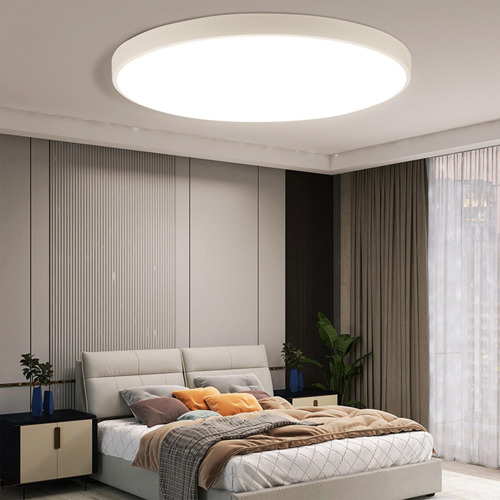 Bellanny Deckenleuchte LED Deckenlampen 18W, Ø23cm 1800LM 4500K Rund Küchenlampe Flach, IP44 Wasserfest Badezimmer Lampe Decke | Modern Schlicht Badlampe für Wohnzimmer Schlafzimmer Keller Balkon Flur