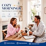 RONGTAI Womens Long Robes Plush Fleece Nightgown Thick Hooded Bathrobe with Pockets Fluffy Sleepwear for Women