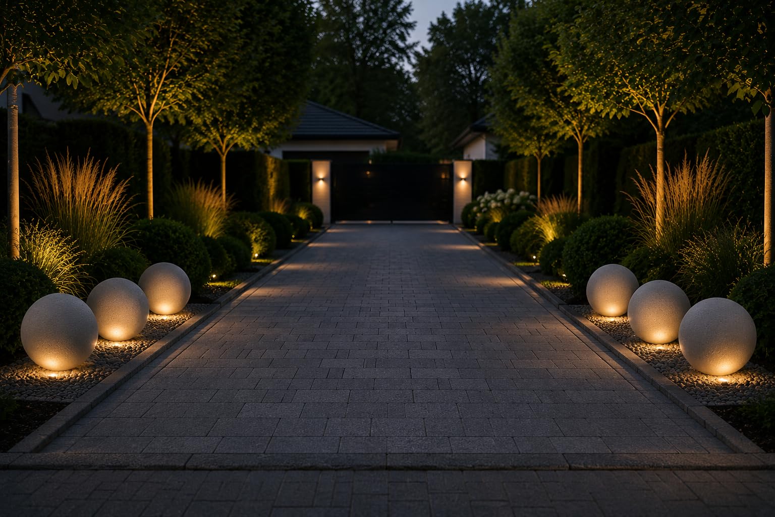 Beton Dekokugel Ø 29 cm Gartenkugel Wetterfest Gartendeko für Terrasse Beet Eingangsbereich Zementkugel Betonkugel