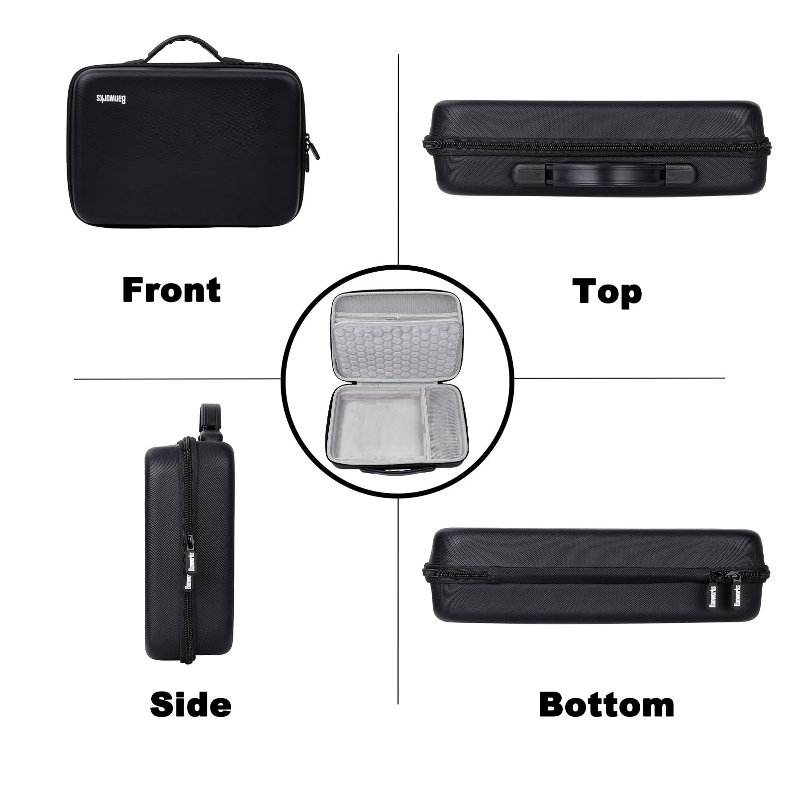 Banworks PU-Hartschalenkoffer passgenau für Elektron Digitone/Digitone II/Digitakt/Digitakt II/Syntakt, Synthesizer/Sampler Storage & Carry Controller Bag JT/HCQSNB-04 (nur Hülle, 1 Stück)