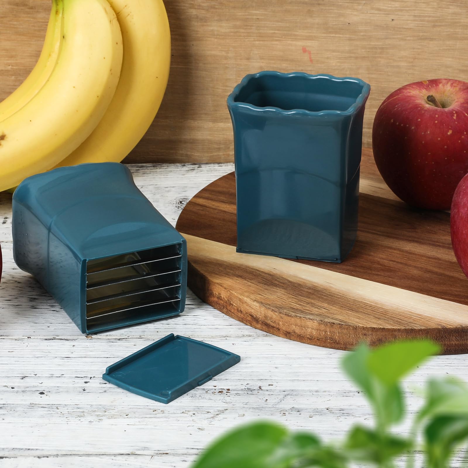 2 Stück Obstschneider Edelstahl - Multifunktionaler Gemüseschneider Für Erdbeeren, Bananen & Mehr