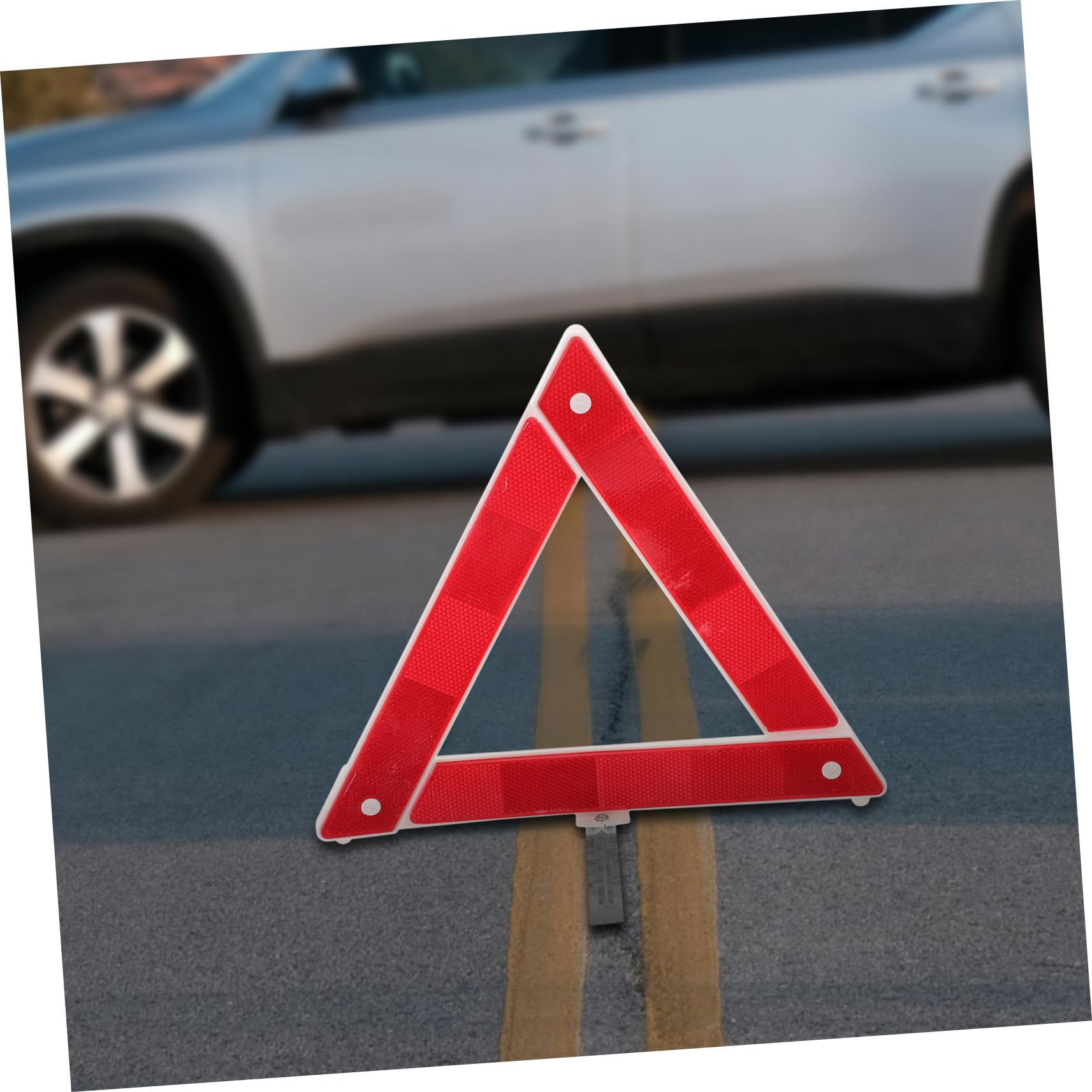 GLEAVI 4pezzi Triangolo Riflettente Pieghevole Per Emergenze Stradali Segnale Di Avvertimento Per Veicoli Kit Di Sicurezza Compatto Facile Da Trasportare e Utilizzare Adatto Tutti Tipi Di