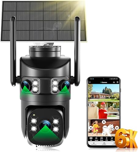 6K Camera Surveillance WiFi Exterieure sans Fil 