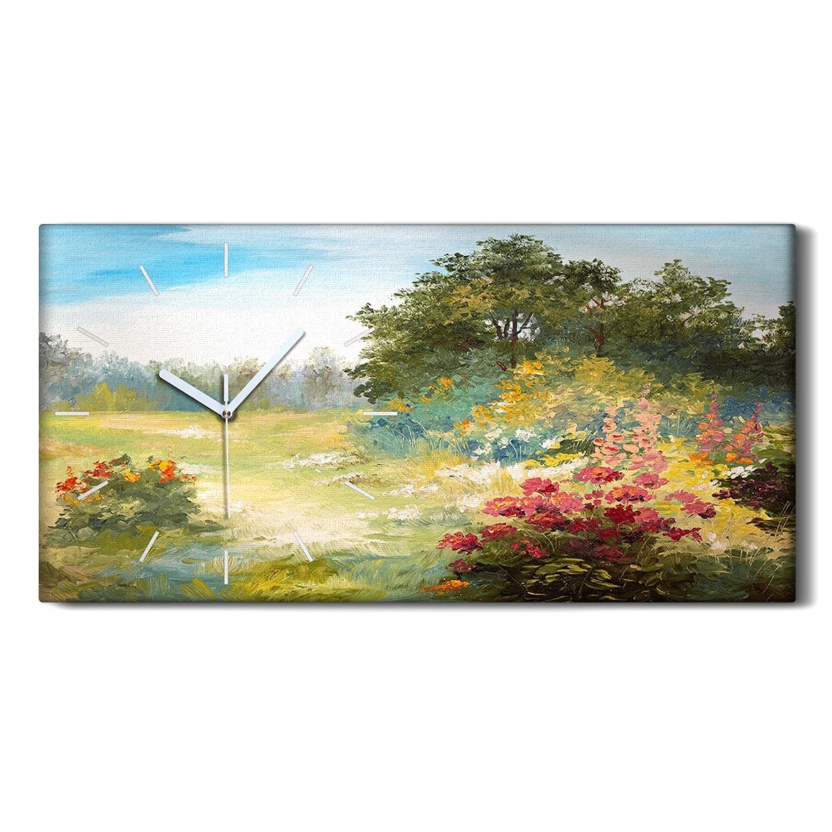 Horloge sur Toile Haute Définition Décoration Art Moderne Salon et Chambre 60x30cm