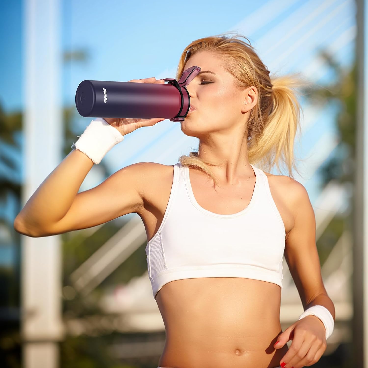 Stainless Steel Water Bottle with Straw, 24oz Insulated Water Bottle with Removable Strap, Leak Proof Metal Bottle Keep Drinks Cold or Hot, for Work, Sport, Outdoor - Image 7