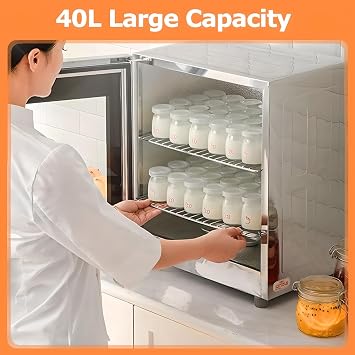 Bread Proofer Dough Riser - 40L with Temperature Control (20-50°C) and Humidity Control (60-90%) for Home Baking and Oven Fermentation