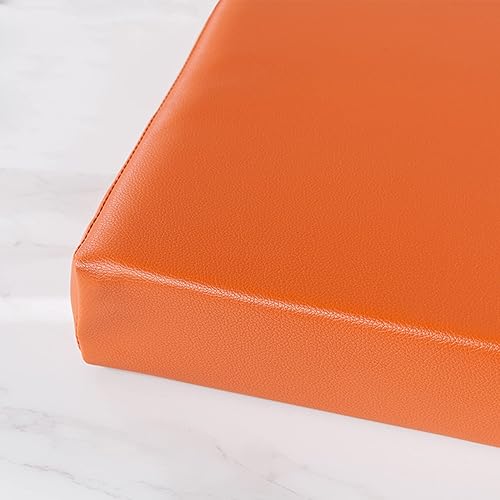 Vista 14 de Cojines de banco de cuero impermeables para 2 y 3 plazas para silla larga, para exteriores, interiores, ventanas de bahía, patio, silla oscilante