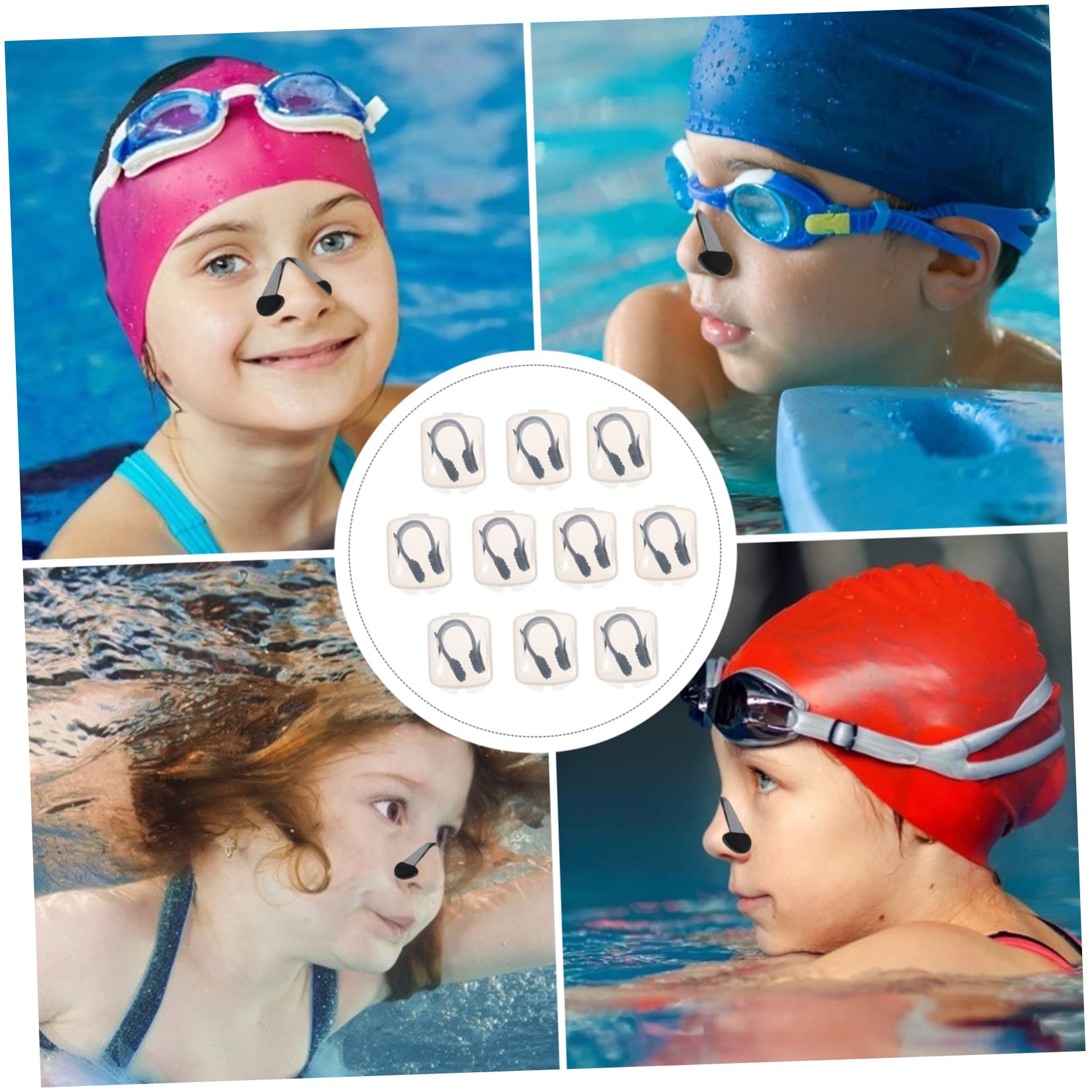 Pince-Nez De Natation Bouchons De Nez En Silicone Pro Pour Adultes Enfants Universel Pour
