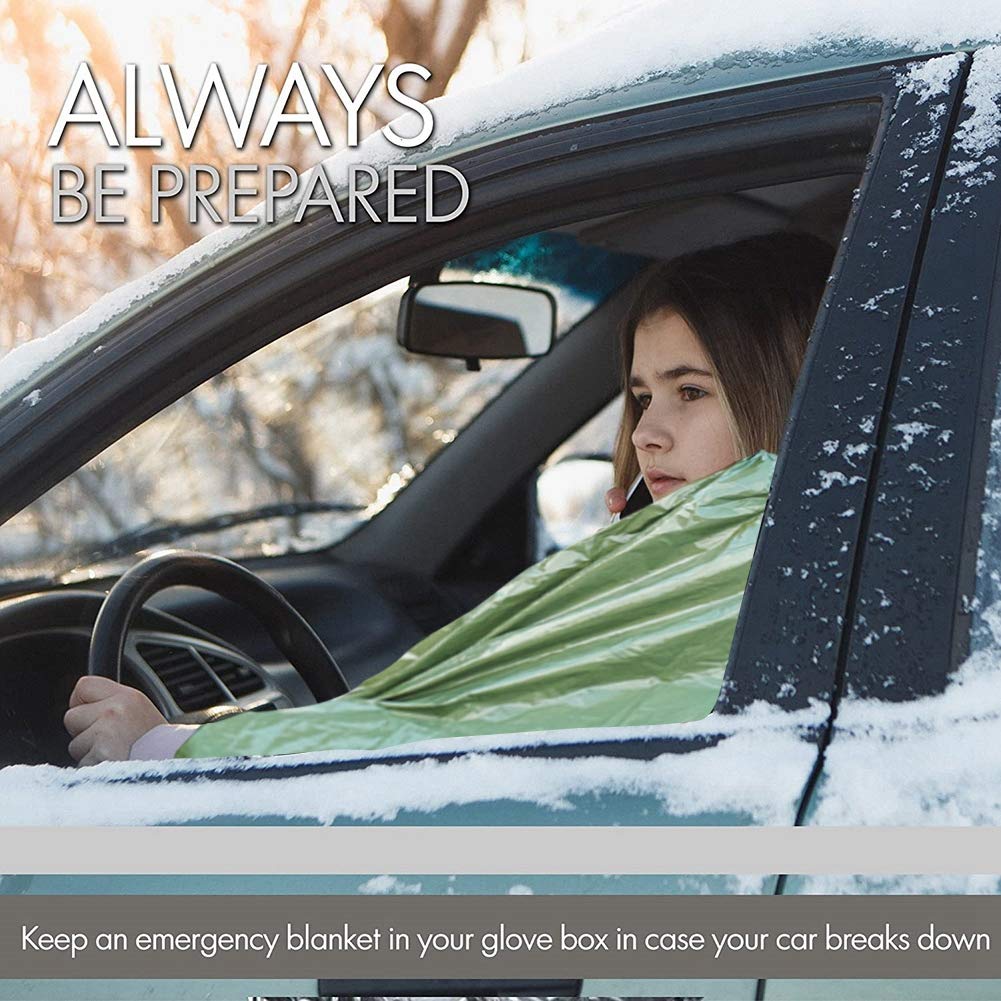 JSCARLIFE Mantas térmicas de emergencia Mylar, kit de supervivencia, manta de campamento, impermeable, portátil para exteriores, senderismo, supervivencia, maratones o primeros auxilios (6 unidades,