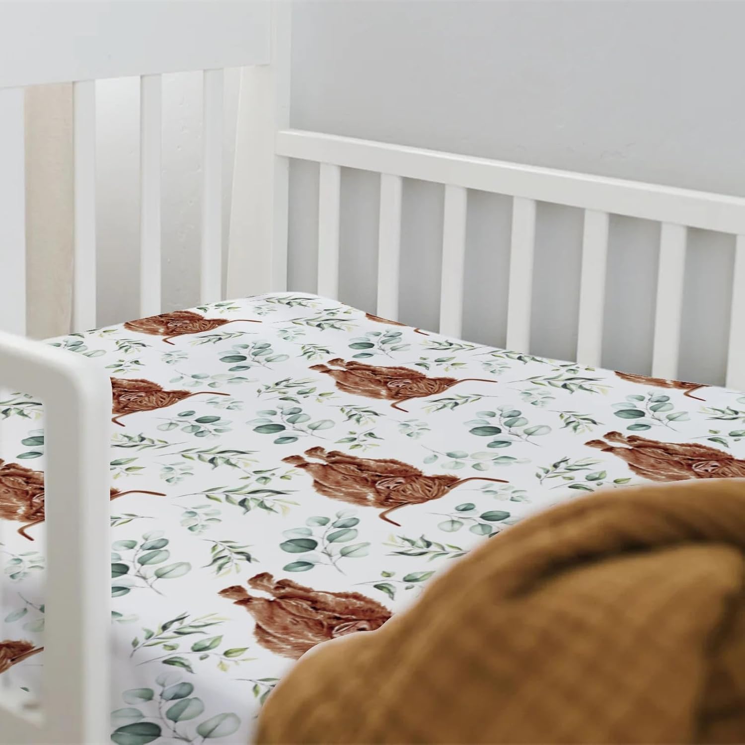 Kigai Sábana Bajera Ajustable De Conejo De Pascua Para Niñas Y Niños, Suave Y Transpirable Para Colchon Estandar De Cuna Y Cama Para Ninos Pequenos