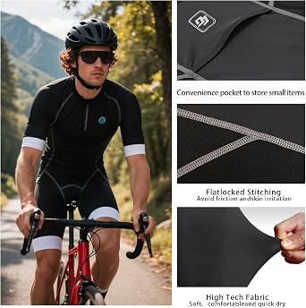Trisuit Short Sleeve Mens Pro Triathlon Suit Skin Wet Suit Best for Swimming Cycling Running Racing