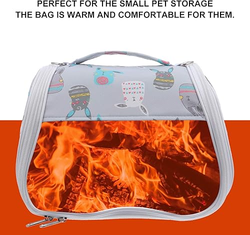 Miniatura 9 de Mochila de viaje, mochila para hámster, bolsa de transporte transpirable para animales pequeños, bolsa de viaje para conejillo de indias, ardilla,